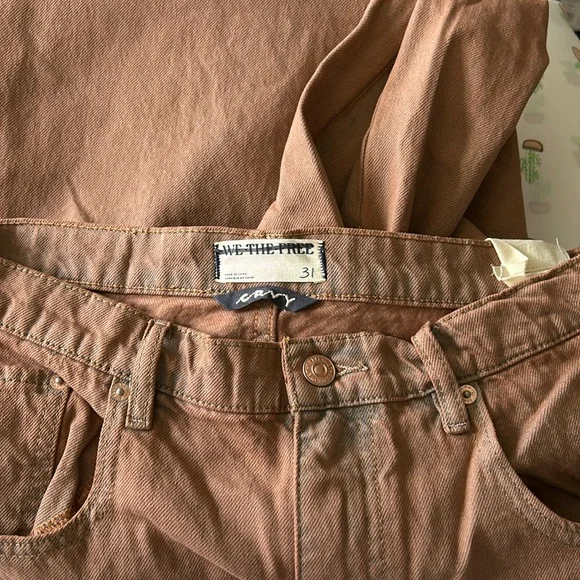 👖 NWT FREE PEOPLE WE THE FREE CRVY GIA HIGH RISE WIDE LEG JEANS PANTS SIZE 31 - Picture 6 of 16
